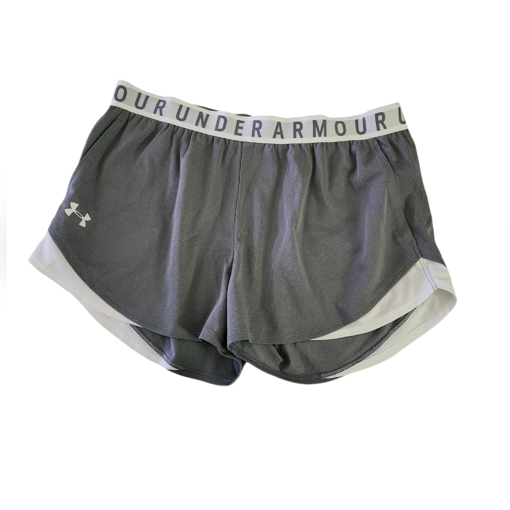 New Under Armour Gray Play Up Athletic Shorts 3.0 - Picture 2 of 9